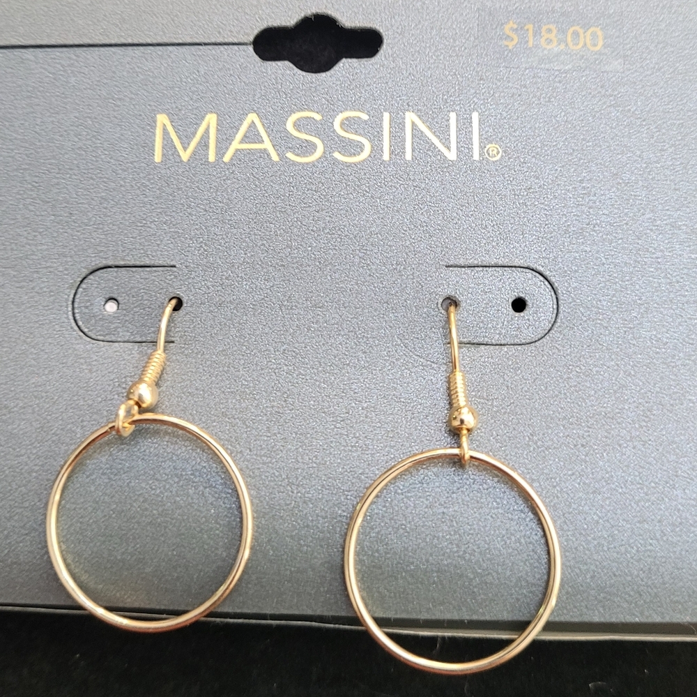 Massini Goldtone hoop earrings